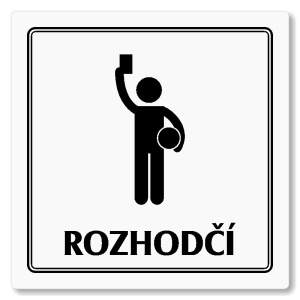 Rozhodčí, 80x80mm, bílá, Utah